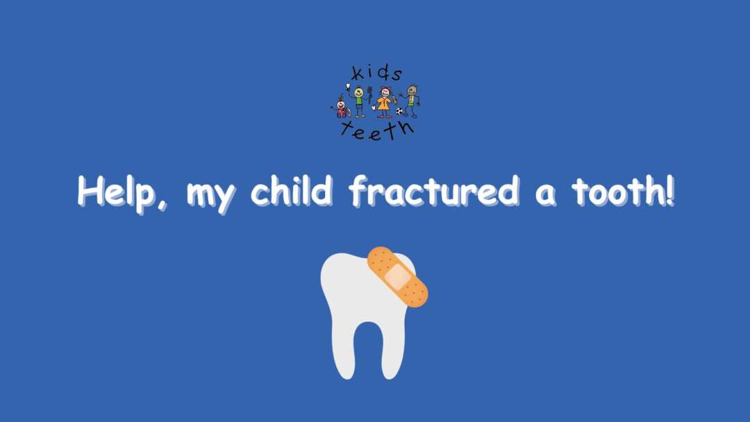 child's fractured tooth